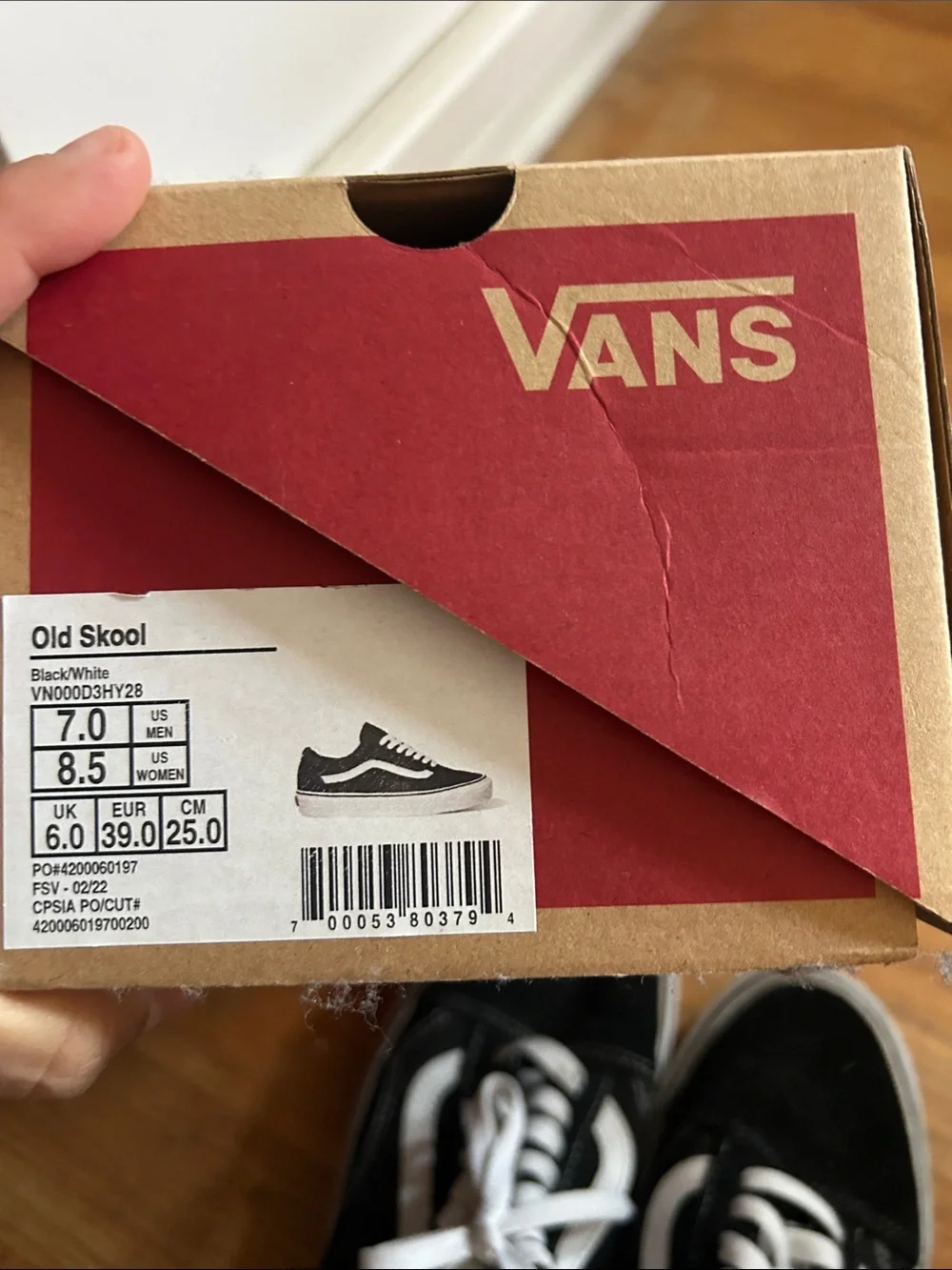 Vans Black and White Old Skool Low-Top Sneakers